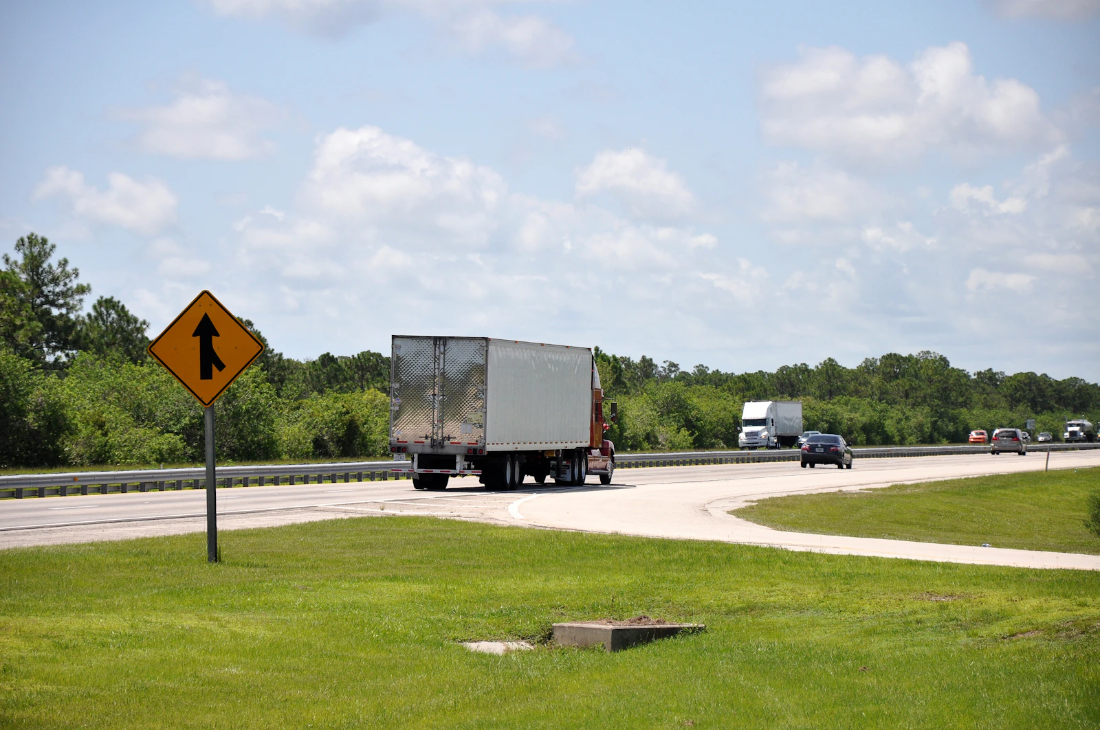 Freight truck on the road, representing hauling